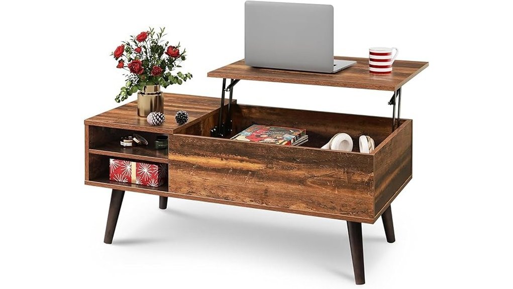 storage optimized lift top table