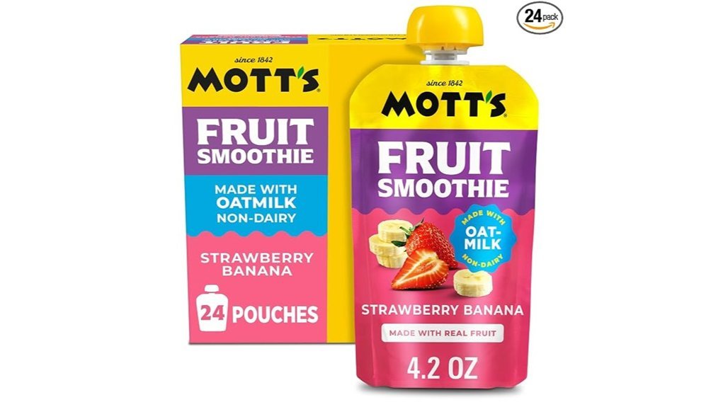 strawberry banana smoothie pouches
