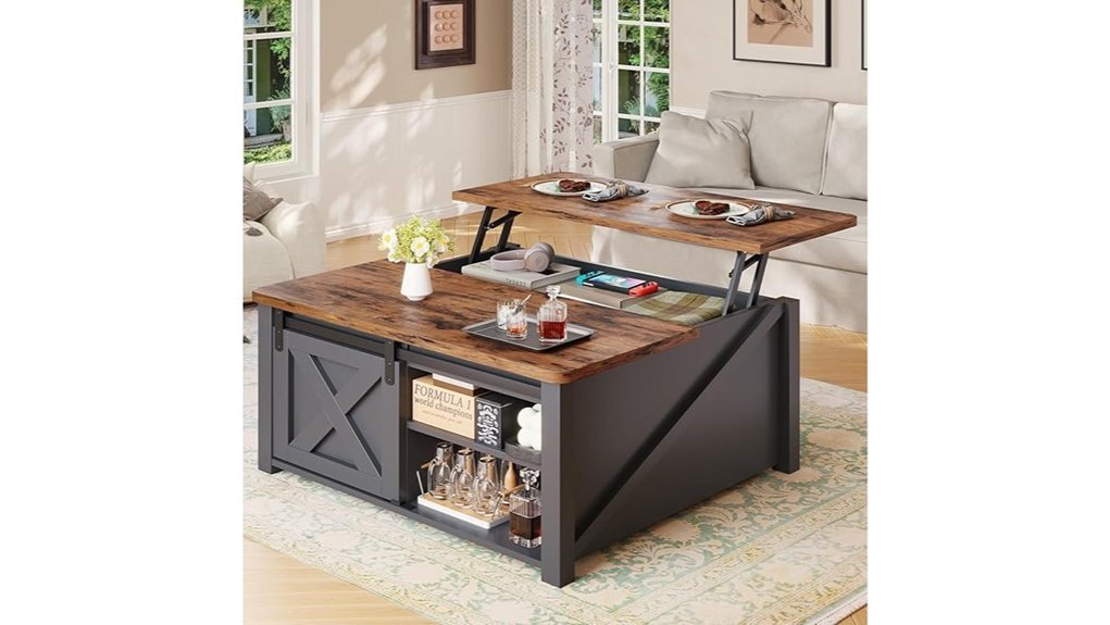 rustic storage coffee table