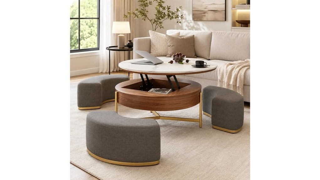 Best Marble Top Coffee Table Styles for a Luxe Living Room versatile coffee table set