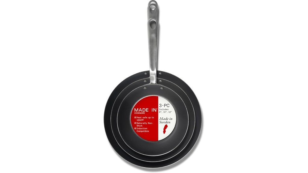 3 piece carbon steel set