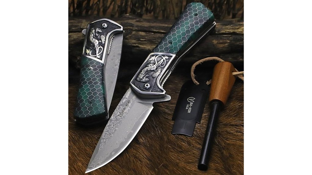 damascus blade pocket knife