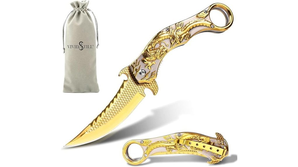 golden dragon folding knife