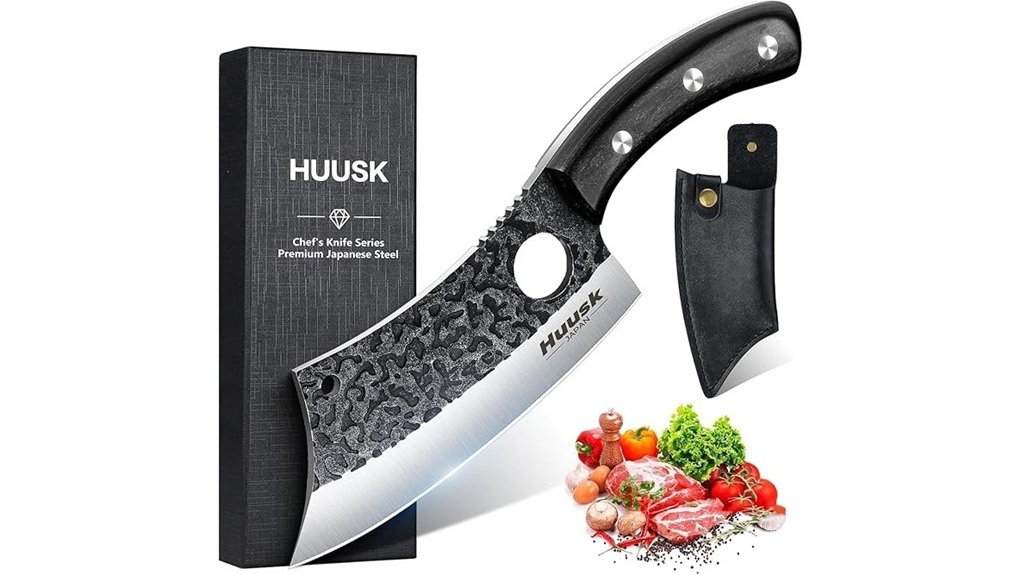 handcrafted meat cleaver knife