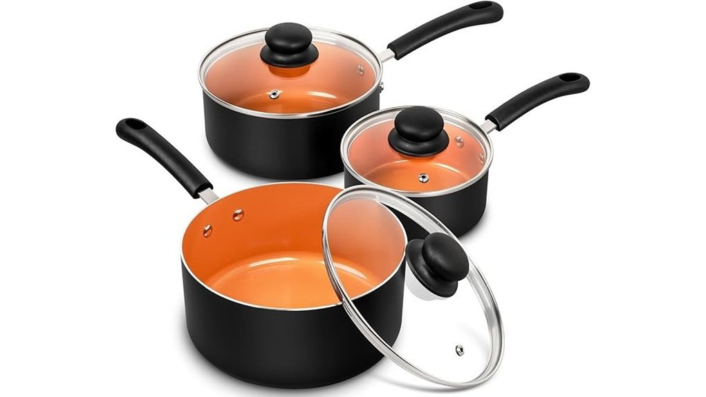 nonstick ceramic saucepan set