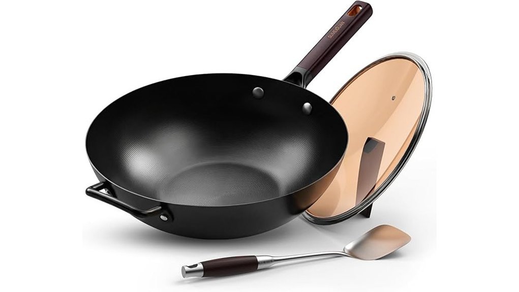 pre seasoned carbon steel wok