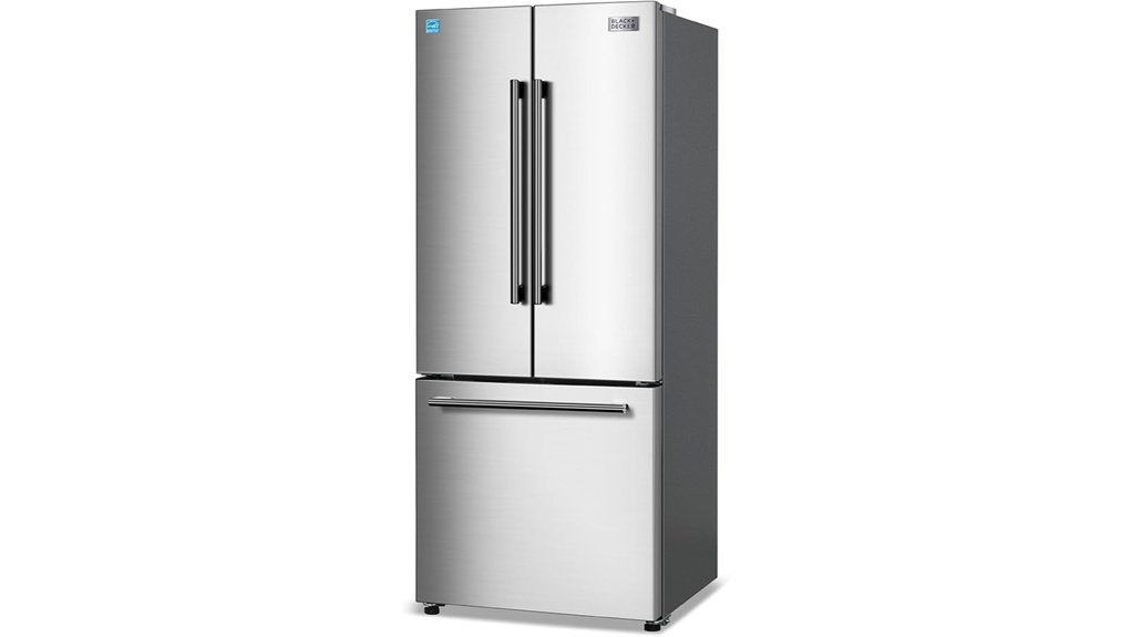 spacious french door refrigerator