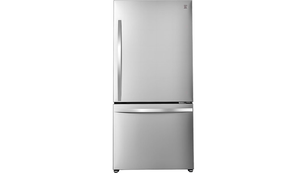 stainless steel bottom freezer