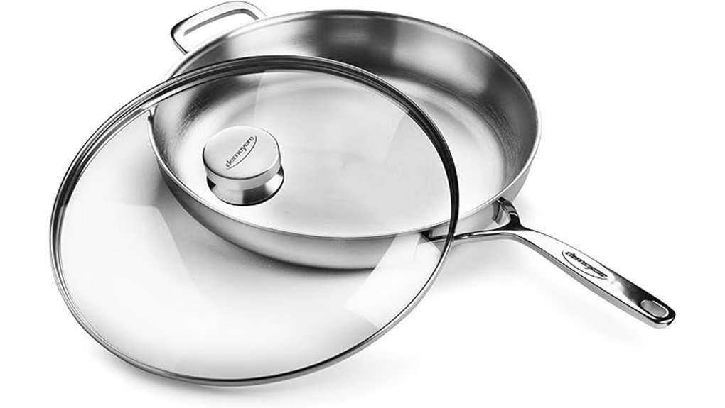 stainless steel frying pan