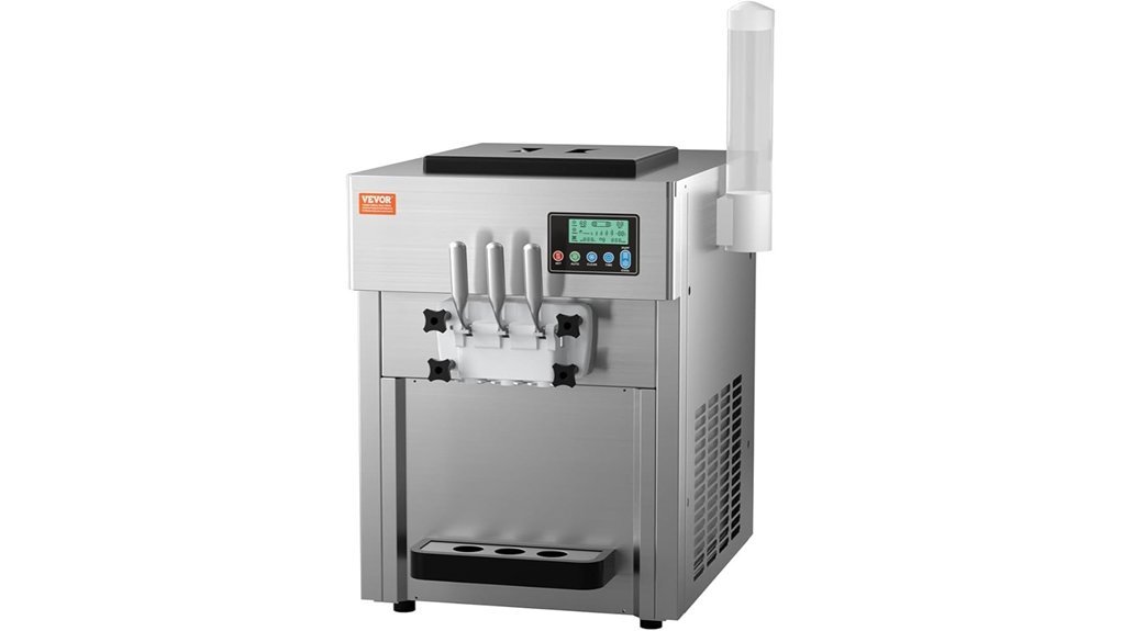 three flavor ice cream machine
