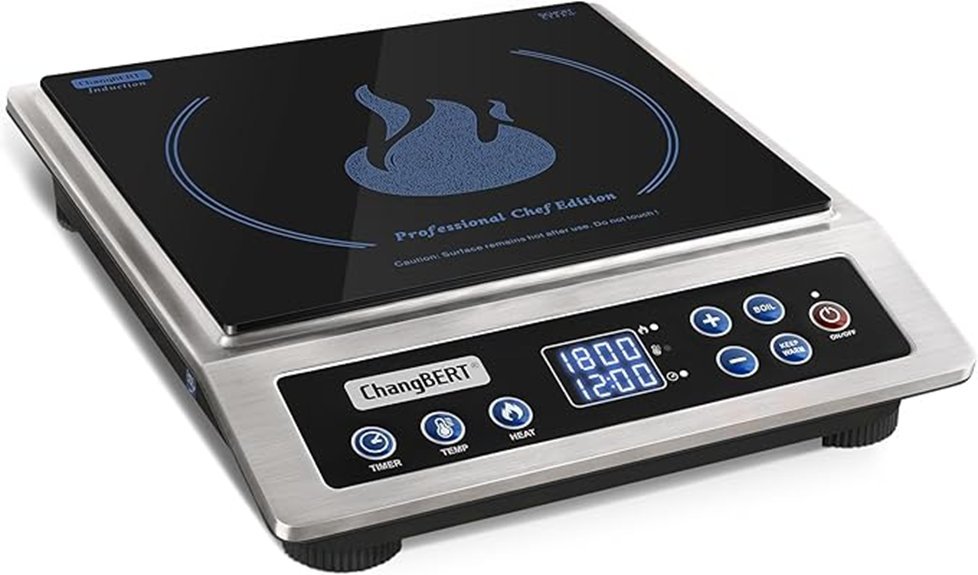 certified 1800w induction cooktop