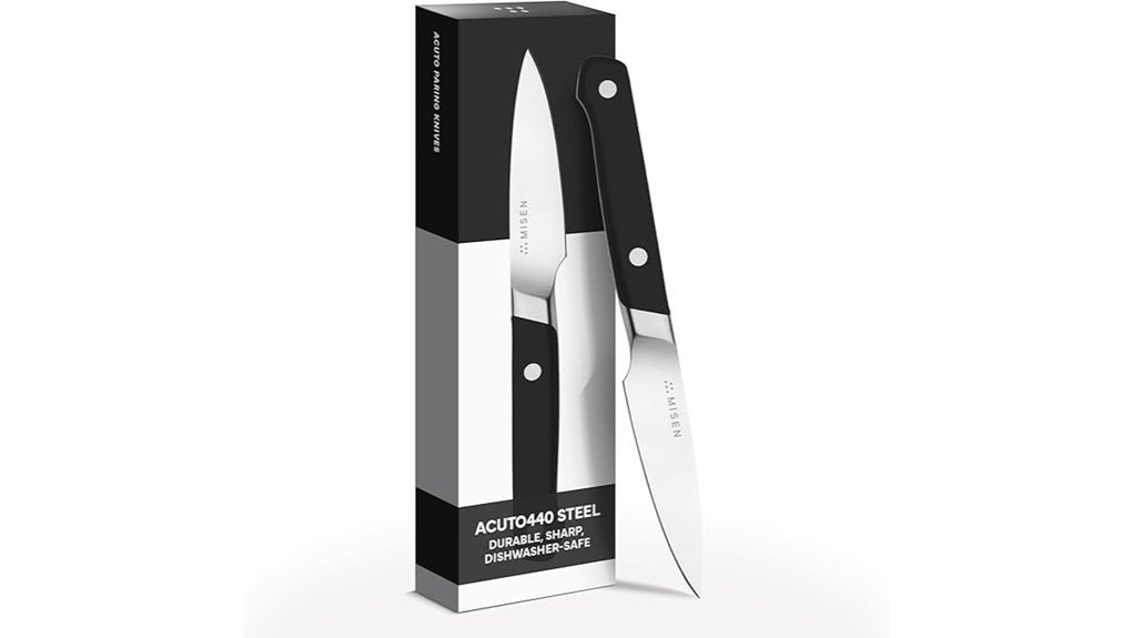 compact black paring knife