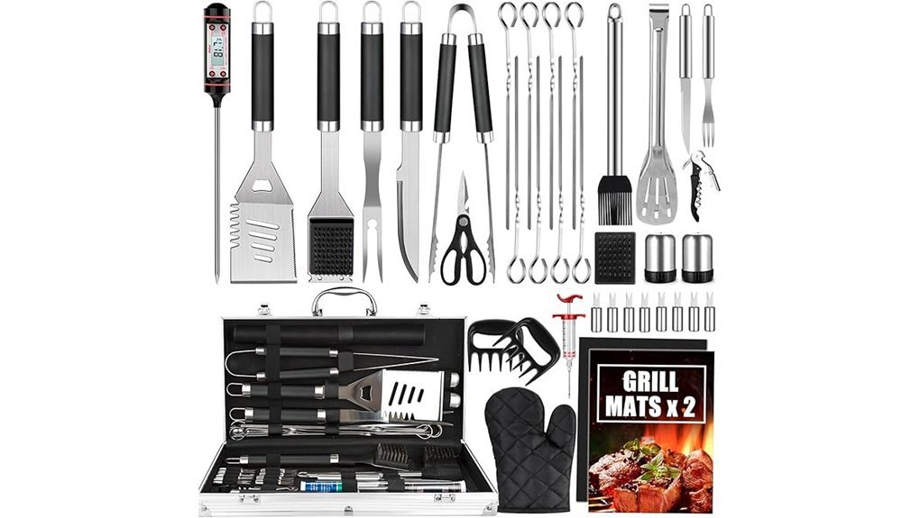 comprehensive stainless steel grill tools