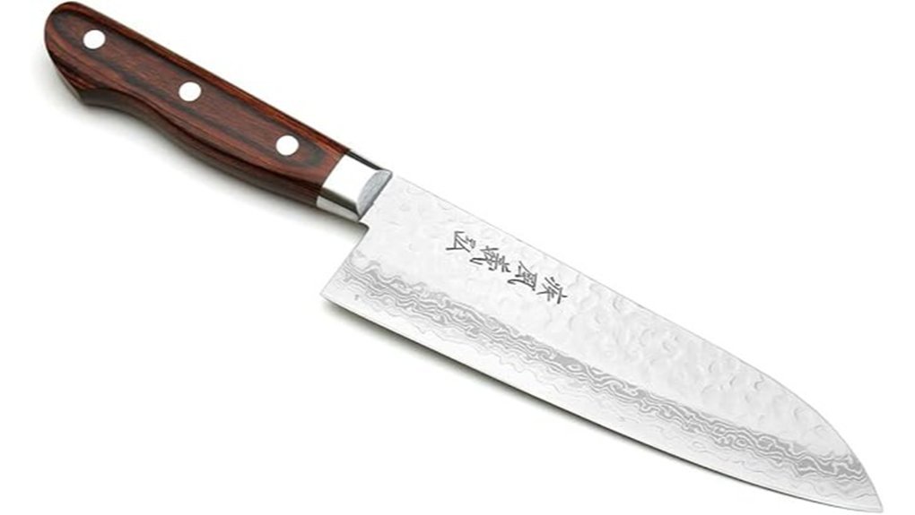 damascus santoku kitchen knife