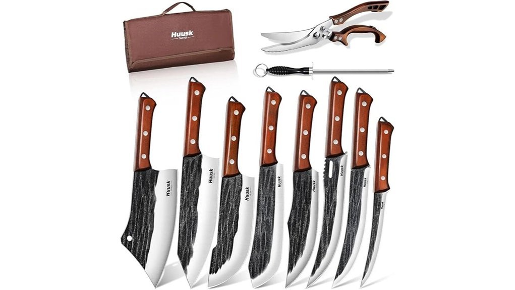 hand forged butcher knife set