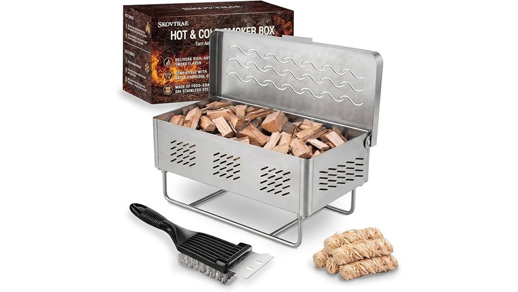 hinged lid smoker box