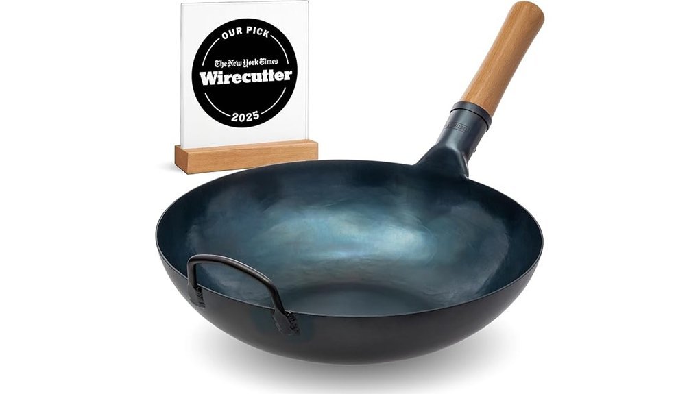 pre seasoned carbon steel wok