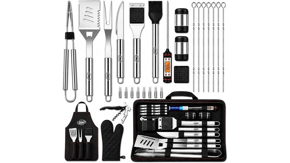stainless steel bbq grill set
