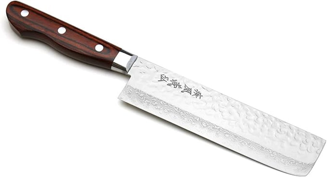 yoshihiro damascus nakiri knife